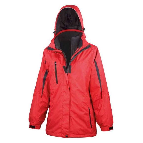 Result Womens/Ladies Journey 3 in 1 Soft Shell Jacket / Red/Black - Picture 1 of 3